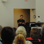 Project Lead Chris Hein presenting a public lecture on barrier islands for the Virginia Institute of Marine Science After Hours Lecture series.